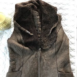 Cozy leather vest!